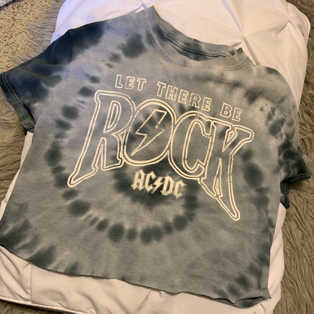 AC/DC Cropped Tie Dye Tee
